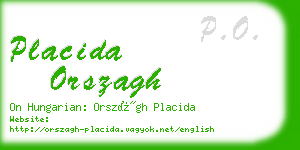 placida orszagh business card